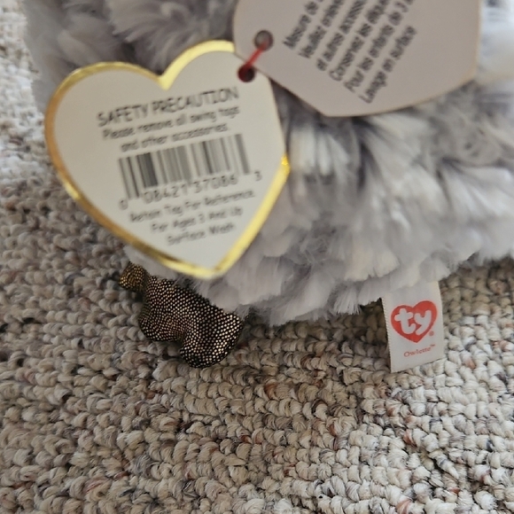 Ty Beanie Boos "Owlette" Plush Stuffed Owl w/ Tags - Picture 5 of 9